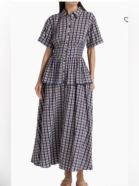 Rosie Assoulin Boogie Woogie Bugle Peplum Maxi Dress